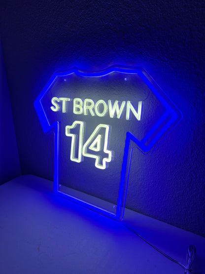 St Brown #15 Glow Jersey